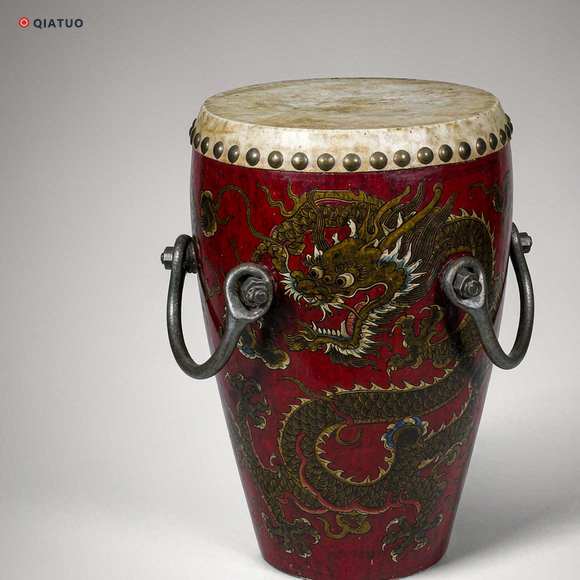 Flower pot drum huapen with dragon painting - QiaTuo