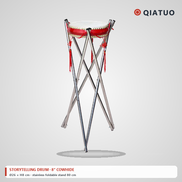 Storytelling drum shugu with clappers - QiaTuo